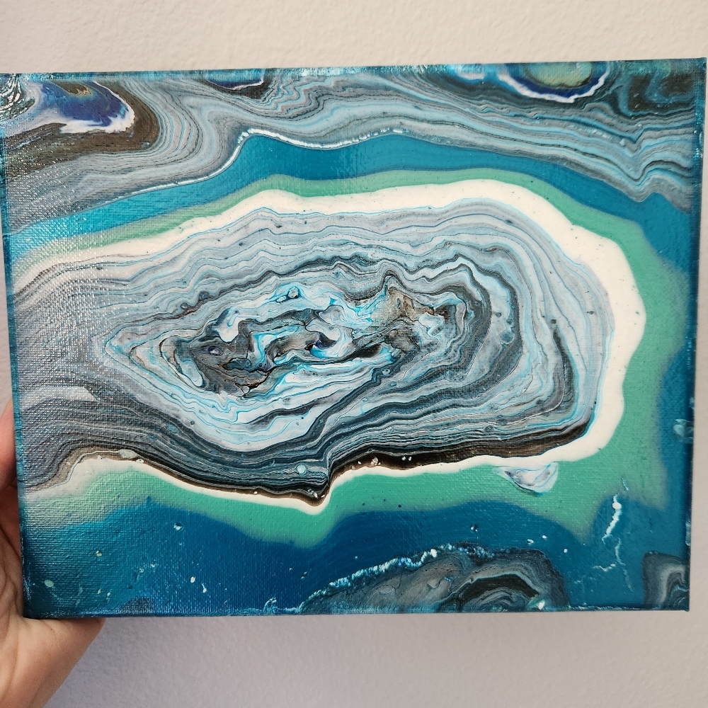 Abstract Art - blue agate style